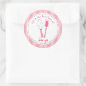 ステッカーのキッチンかパーソナライズされたら ラウンドシール (バッグ)