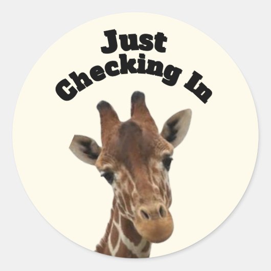 ステッカーのチェックイン ラウンドシール (正面)