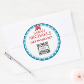 ステッカーのテンプレートの共和党員象 ラウンドシール (封筒)