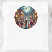 ステッカーのハロウィーンの日のパーティー ラウンドシール (バッグ)