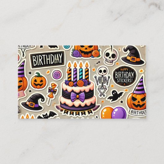 ステッカーのハロウィーンの日 名刺 (正面)
