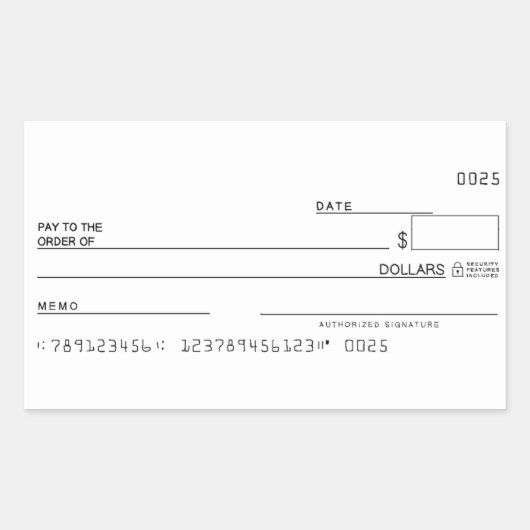 ステッカーのマネーマニフェストゴールの確認 長方形シール (正面)