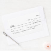 ステッカーのマネーマニフェストゴールの確認 長方形シール (封筒)