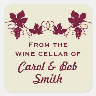 ステッカーのワインセラーから スクエアシール