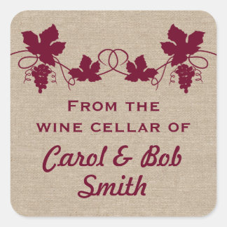 ステッカーのワインセラーから スクエアシール