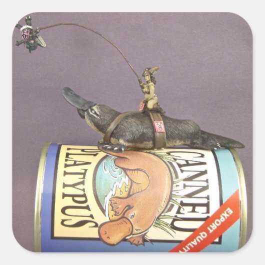 ステッカーの上のプラットープスの上のリビー スクエアシール (正面)