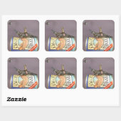 ステッカーの上のプラットープスの上のリビー スクエアシール (シート)