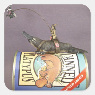 ステッカーの上のプラットープスの上のリビー スクエアシール