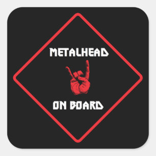 ステッカーの上のMetalhead スクエアシール