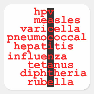 ステッカーの予防接種 スクエアシール