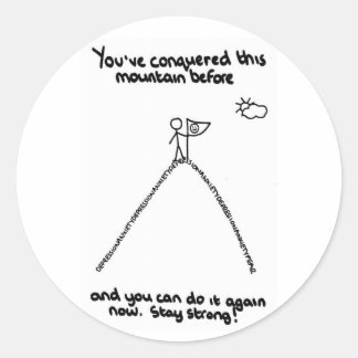 ステッカーの前にこの山を征服した ラウンドシール