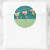 ステッカーの台所からクリスマスのカップケーキ ラウンドシール (バッグ)