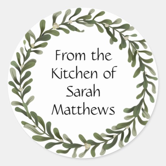 ステッカーの台所から ラウンドシール (正面)