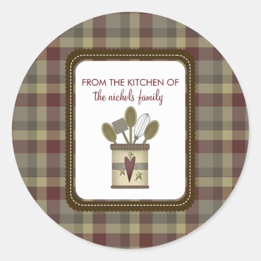 ステッカーの台所から ラウンドシール (正面)