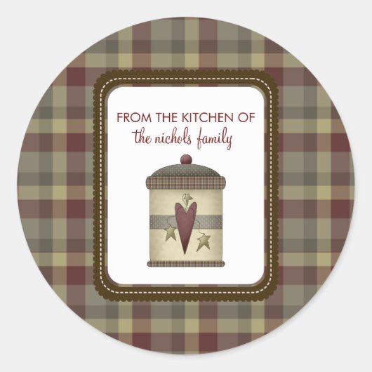 ステッカーの台所から ラウンドシール (正面)