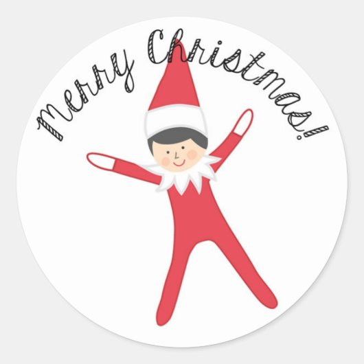 ステッカーの小妖精や小人 ラウンドシール (正面)