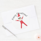 ステッカーの小妖精や小人 ラウンドシール (封筒)