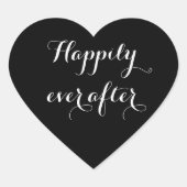 ステッカーの形状の後で幸せにハート ハートシール (正面)