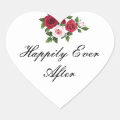 ステッカーの後で幸せに ハートシール (正面)