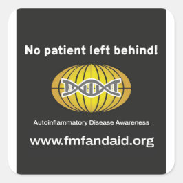 ステッカーの後離れろに患者なし スクエアシール