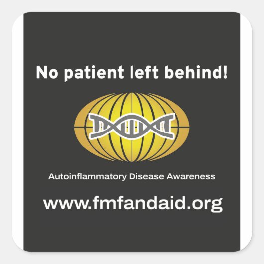 ステッカーの後離れろに患者なし スクエアシール (正面)