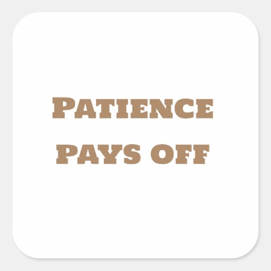 ステッカーの支払い スクエアシール (正面)