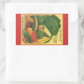 ステッカーの旧式なヴィンテージの庭のVegの種は広告します 長方形シール (バッグ)