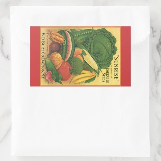 ステッカーの旧式なヴィンテージの庭のVegの種は広告します 長方形シール