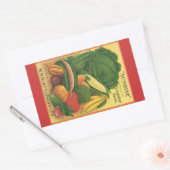 ステッカーの旧式なヴィンテージの庭のVegの種は広告します 長方形シール (封筒)