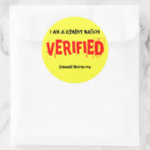 ステッカーの確認 ラウンドシール (バッグ)