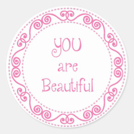 ステッカーの美しガーリーさ ラウンドシール