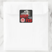 ステッカーの食べ物を与え監査 スクエアシール (バッグ)