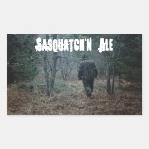 ステッカーのHomebrewingビールHomebrew Sasquatch'nのおもしろい 長方形シール