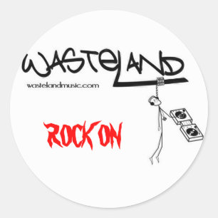 ステッカーのLOGO/ROCK ラウンドシール