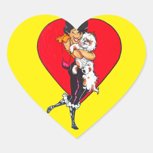 ステッカーはあなたを愛 ハートシール (正面)