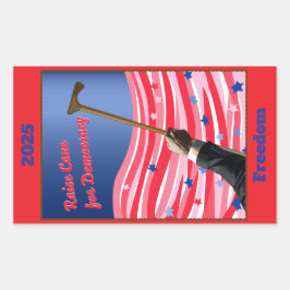 ステッカーはケーン民主主義を高める 長方形シール