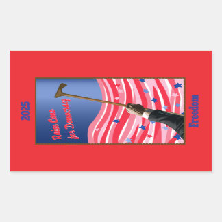 ステッカーはケーン民主主義を高める 長方形シール