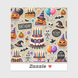 ステッカーはハロウィーンの誕生日ステッカーをデザイン シール