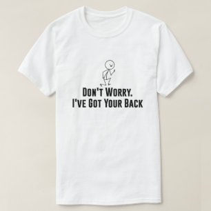 ステッカーは心配しないで。背中を得持つ Tシャツ