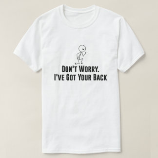 ステッカーは心配しないで。背中を得持つ Tシャツ