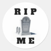 ステッカーは私の黒おもしろいと白のミームユーモアを裂く ラウンドシール (正面)