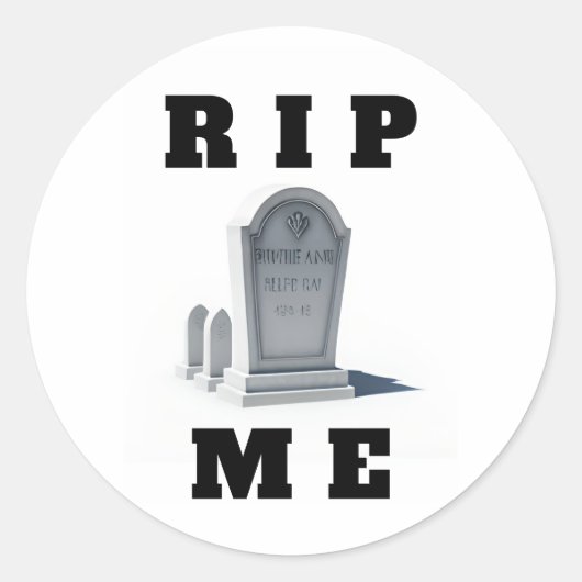 ステッカーは私の黒おもしろいと白のミームユーモアを裂く ラウンドシール (正面)