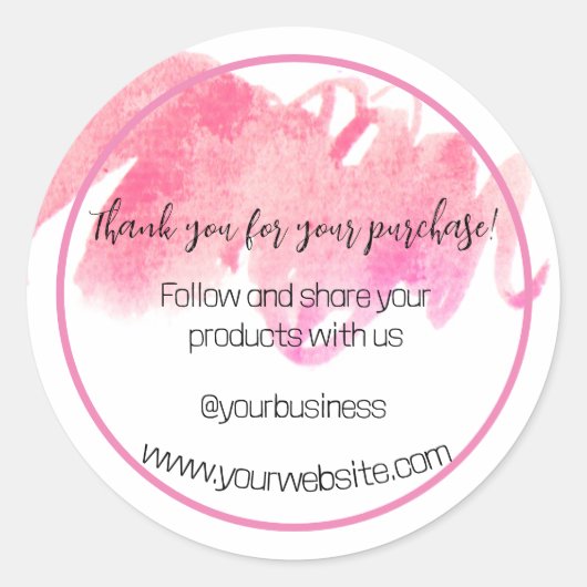 ステッカーをありがとう ラウンドシール (正面)