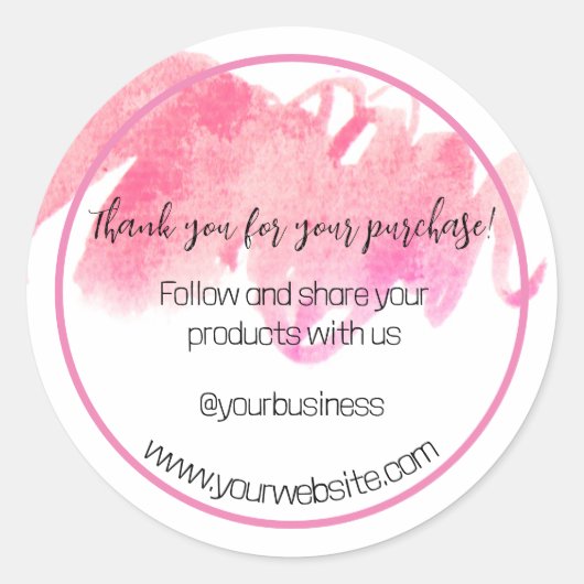 ステッカーをありがとう ラウンドシール (正面)