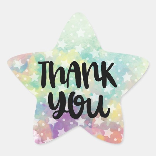 ステッカーをありがとう 星シール (正面)