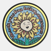 ステッカーをしてくれてあり素晴らしがとう ラウンドシール (正面)