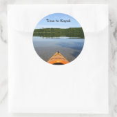 ステッカーをカヤックする時間 ラウンドシール (バッグ)