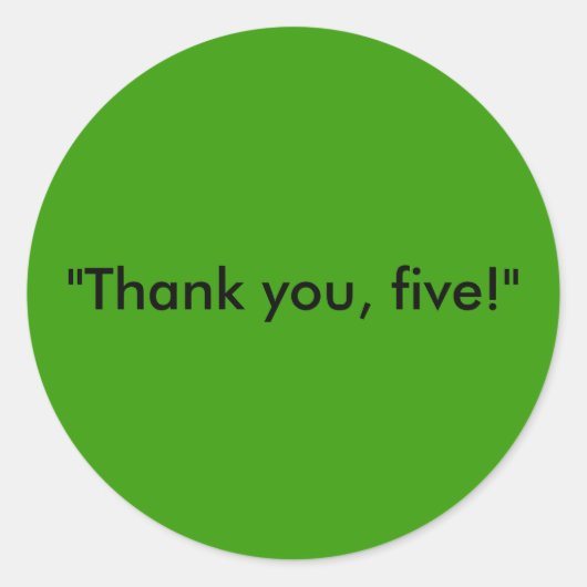 ステッカーをキューに5分 ラウンドシール (正面)