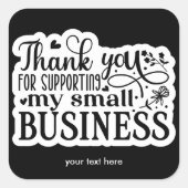 ステッカーをサポートしてくれてありがとう スクエアシール (正面)