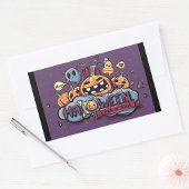 ステッカーをトリックまたは治療する 長方形シール